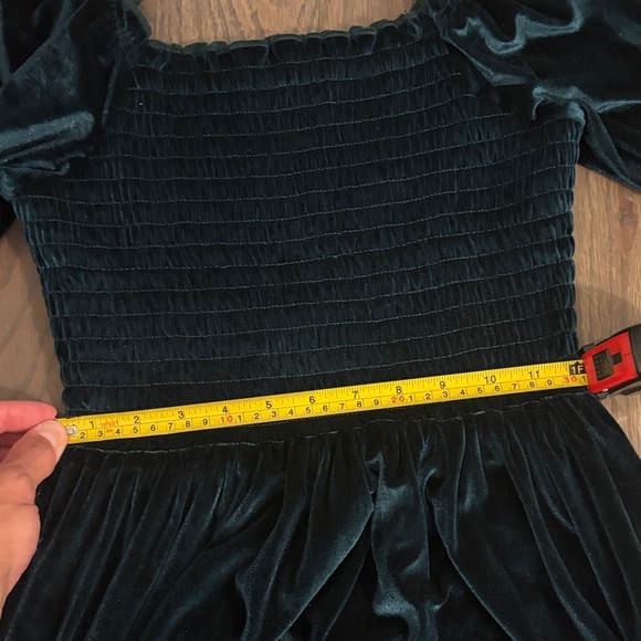 Baltic Born Green Velvet Long Sleeve Dress, Size Small - Picture 6 of 7